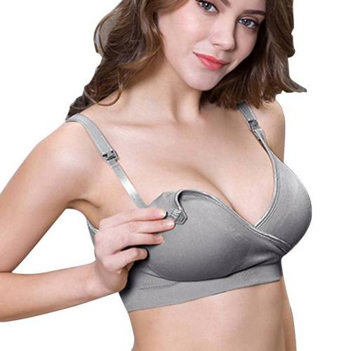 Comforty Women Feeding Pregnant Maternity Bra Cotton Breast Feeding Maternity Bras Sleep Wire Free  Nursing Bras