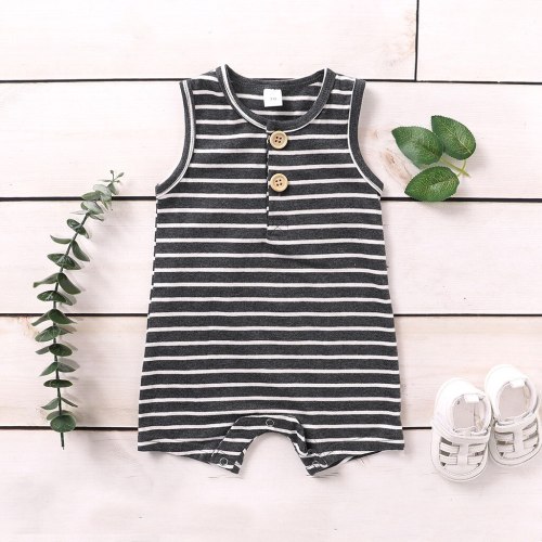 Newest baby clothes Infant Summer 2020 Baby Sleeveless Striped Print Jumpsuit
