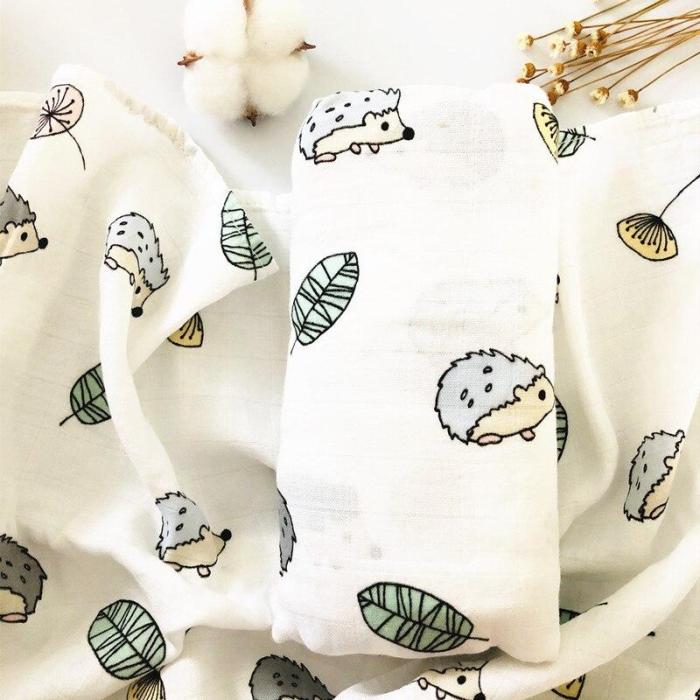 120cm 70% bamboo+ 30% cotton baby Swaddle Wraps Cotton Baby  swaddle blankets
