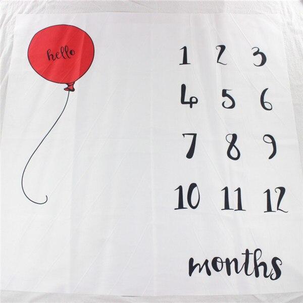 INS Baby Milestone Blanket Balloon Photo Photography Props Background Cloth Growth Monthly Commemorate Rug Boy Girl Accessories