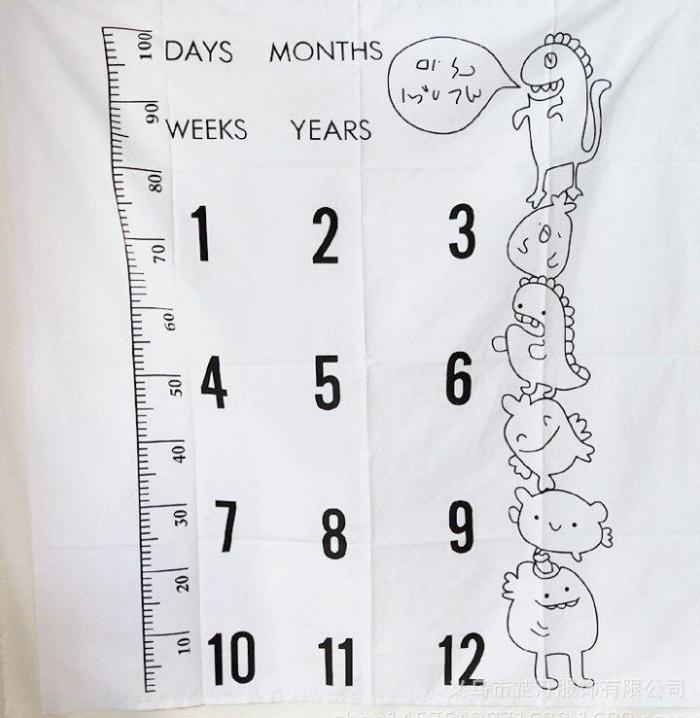 27 styles Baby Milestone Blanket Creative Cartoon Print Backdrop Cloth Photography Props Newborns Monthly Commemorative Gift
