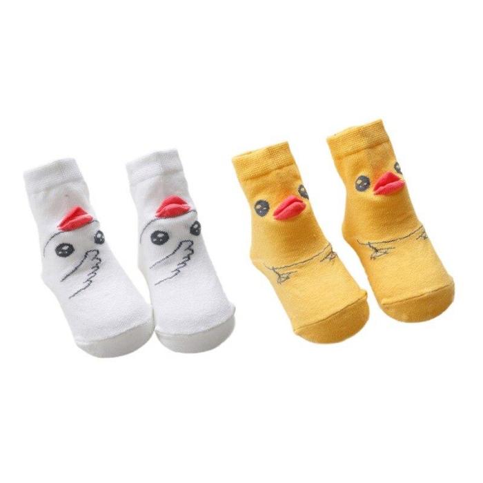 1 Pair Kids Socks Sweet Cartoon Animal Baby Socks Toddler Infant Soft Cotton Children Cute Sock 0-4Y