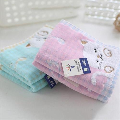 1pcs Comfortable Cotton Towel Super Soft Kids Cute Kittens Strong Water Absorbing Towel