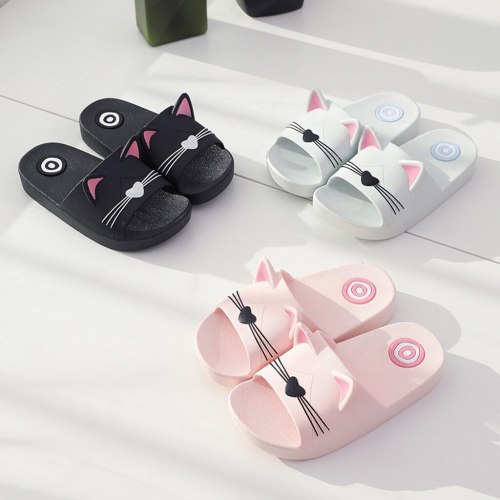 Baby girl shoes for kids chaussure enfant Boys Home kids slippers schoenen Cartoon Cat Floor Family Shoes Beach Sandals#45