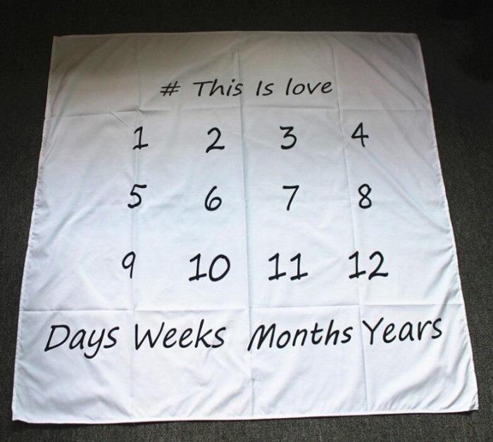 27 styles Baby Milestone Blanket Creative Cartoon Print Backdrop Cloth Photography Props Newborns Monthly Commemorative Gift