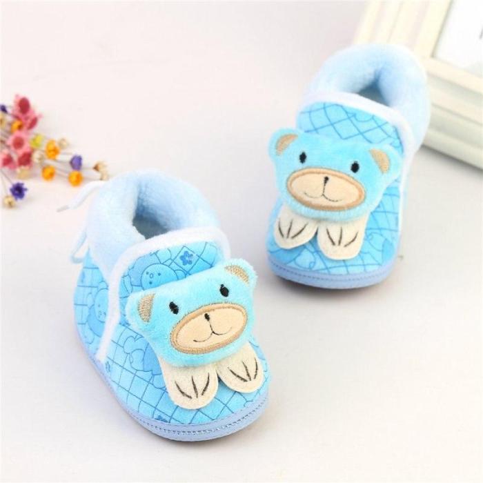 Winter Baby Snow Boots Toddler Shoes Baby Girl Shoes Knitted Cartoon Bear Infant Newborn Baby Shoes Footwear