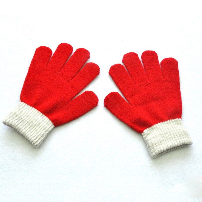 Children Kids Magic Winter Gloves Full Finger Warm Knitted Gloves