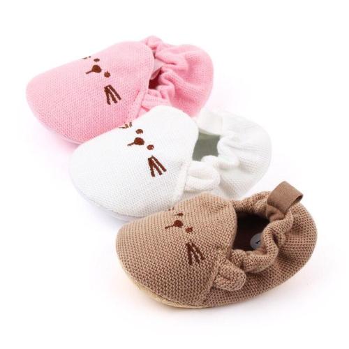 Winter Baby Cute knitting Shoes Warm Cribe Shoes Soft Sole Non-slip Cartoon Toddler Shoes Infant Boy Girl First Walking Shoes