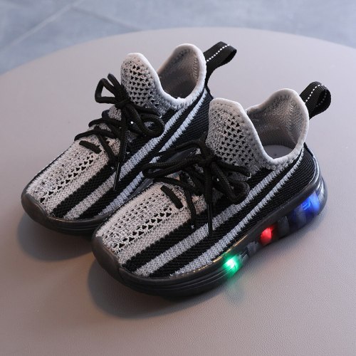 Children Kids Sneakers Shoes Baby Girls Boys Bling Led Light Luminous Sport Sneakers