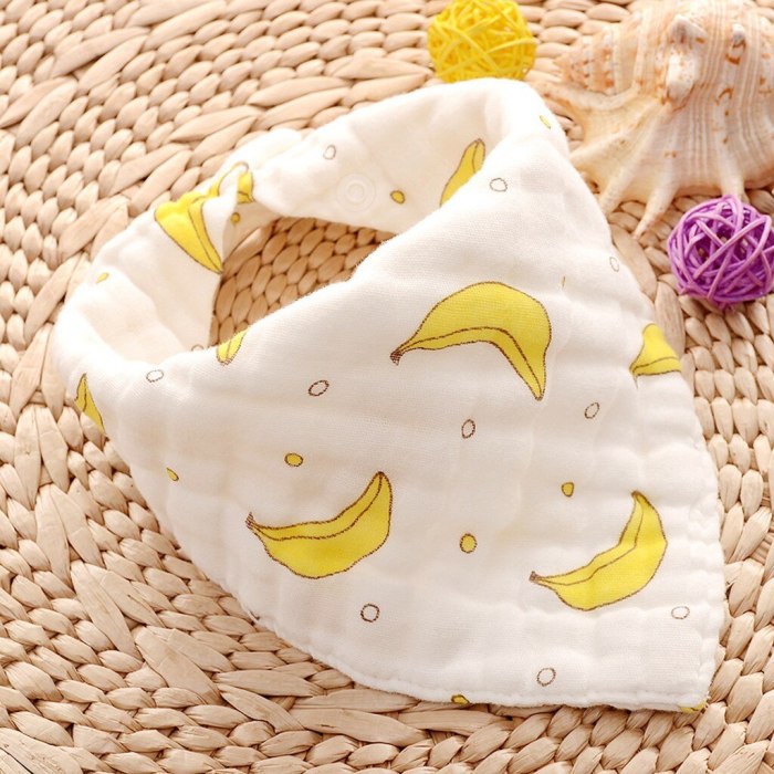 Newborn Baby Cartoon Printing Cotton Gauze Bib Baby Saliva  Towel Baby Towel