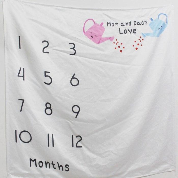 Newborn baby Monthly Growth Milestone Blanket photography props Background Cloth Commemorate Rug Girls Boy blanket Kids Shooting