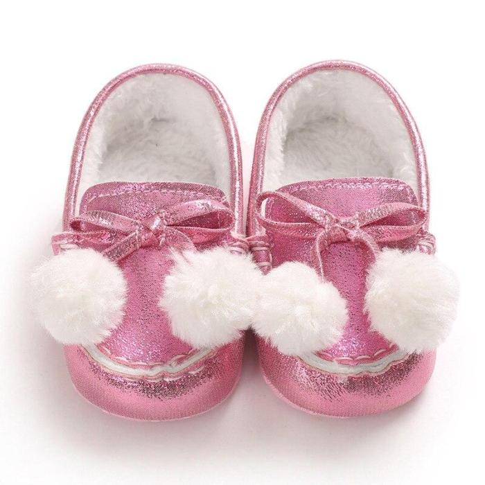Winter Kids Baby Girl Shoes First Walker Super Warm Infant Toddler Girls Cribe Shoes Bling 0-18 Months
