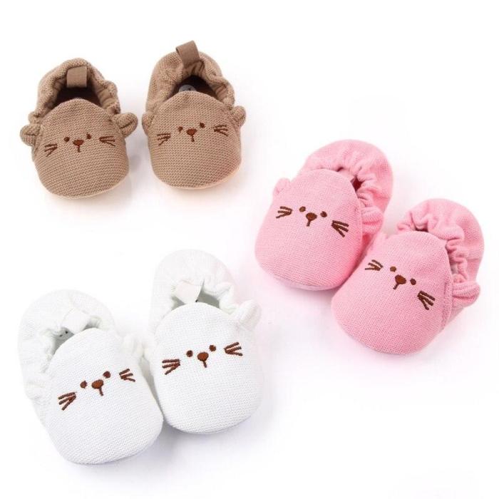 Winter Baby Cute knitting Shoes Warm  Shoes Soft Sole Non-slip Cartoon Toddler Shoes