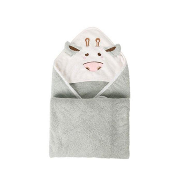 Bathrobe Pure Cotton Kids Cloak Bath  Fleece Hooded Blanket Newborn Baby Hooded Towel