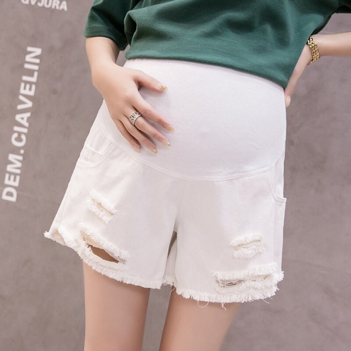 Maternity Short Pregnant Jeans Maternity Shorts Autumn Belly Denim Pants