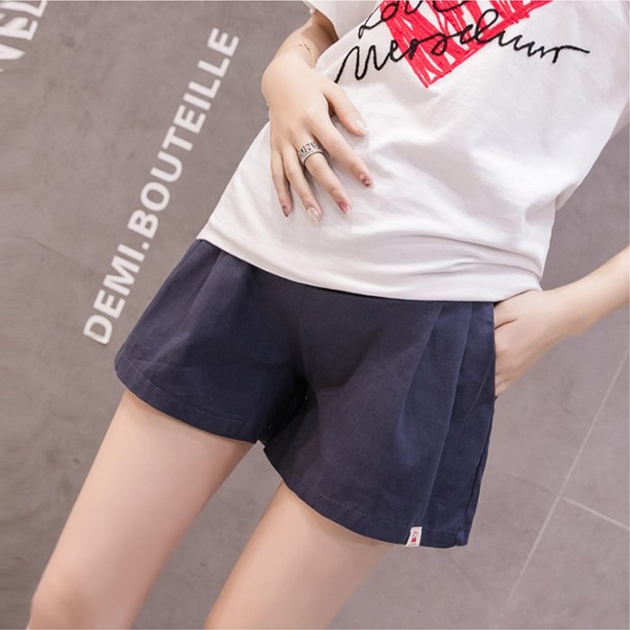 Cotton Maternity Shorts Pregnancy Pants Leisure Cotton for Pregnant Women Clothing Elastic Waist Mother Wear Clothes Summer