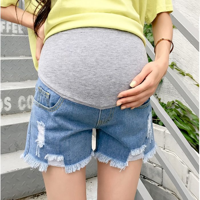 Hot Sale  Summer New Arrival Maternity Fashion Short Jeans Denim Hot  Pants For Pregnant Women Pregnancy Summer Clothes