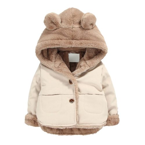 Autumn Winter Baby Fleece Soft Jacket Cartoon Hooded Plus Velvet Infant Boys Coat Newborn Baby Girls Outerwear Baby Snow Wear