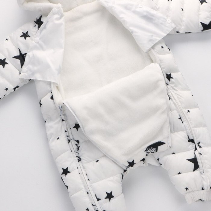 Winter Spring Baby Rompers Panda Overalls Bodysuit Jumpsuit Newborn Girl Boy Duck Down Snowsuit Kids infant Snow Wear