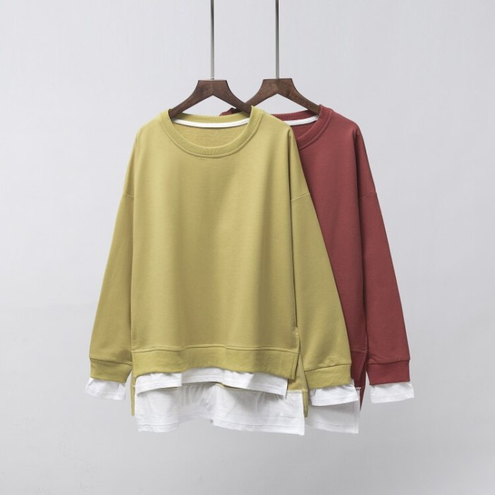 Solid Color Cotton O-neck Breastfeeding Sweaters