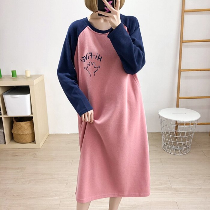 Pregnant Nursing Sweater Plus Size Hoodies Long Sleeve Below The Knees Maternity Dress