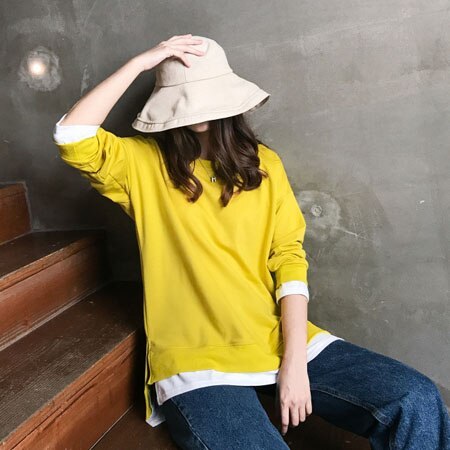Solid Color Cotton O-neck Breastfeeding Sweaters