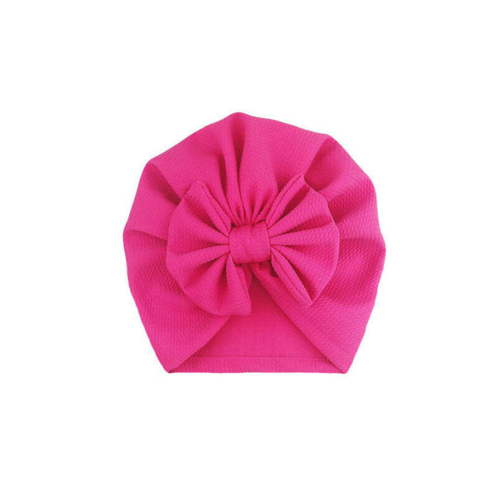 2020 Baby Stuff Accessories Baby Girl Hat With Bow Knot Infant Beanie Solid Big Bowknot Cap For Girls Kid Hats