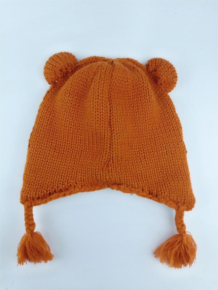 New tiger cartoon hand made knitted crochet hat for baby