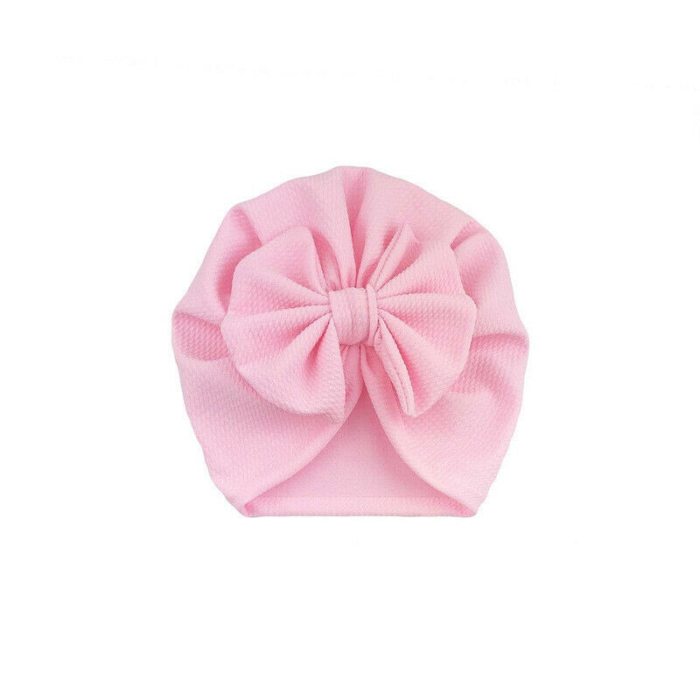 2020 Baby Stuff Accessories Baby Girl Hat With Bow Knot Infant Beanie Solid Big Bowknot Cap For Girls Kid Hats