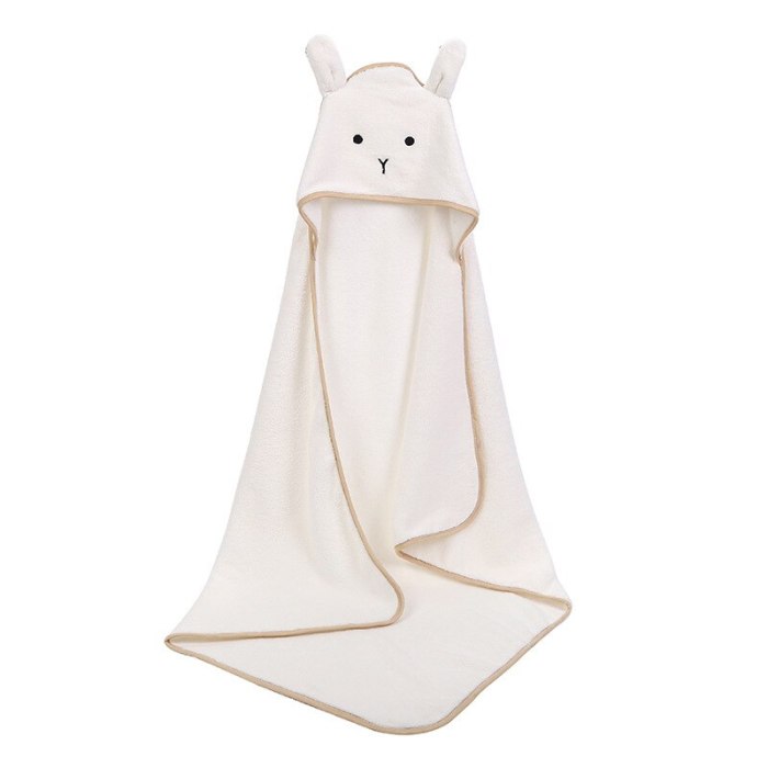 Baby Poncho Bath Towel Infant Bathrobes Velvet 90*90cm Fleece Hood Kids Beach Towels Newborn Baby Hooded Towel Babies Blankets