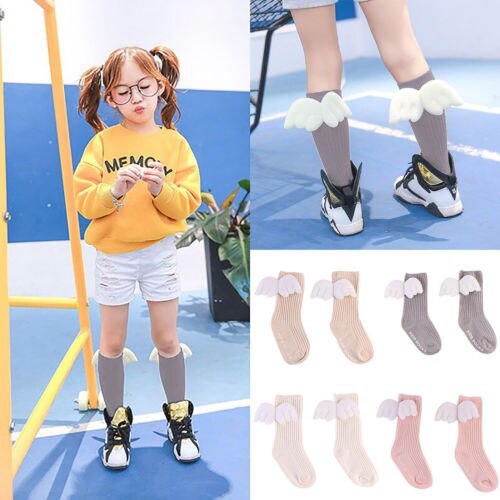 2020 Brand New Baby Toddler Infant Newborn Kid Cotton Warm Angel Lovely Wing Stockings Knee Tight 0-4Y