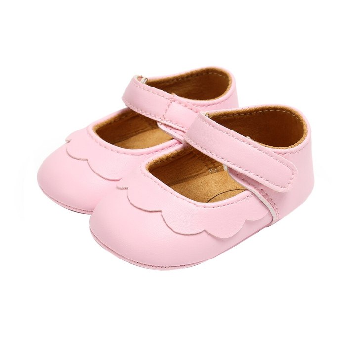Baby Shoes Infant Newborn Baby Girl Princess Non-Slip Lace Flower Baby Shoes Solid First Walkers