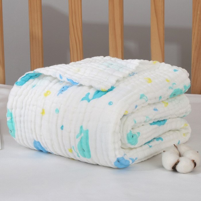 Baby Blankets Newborn Blanket Swaddle Blanket Baby Blanket Gauze Muslin Swaddle Cotton Fabric 6 Layer