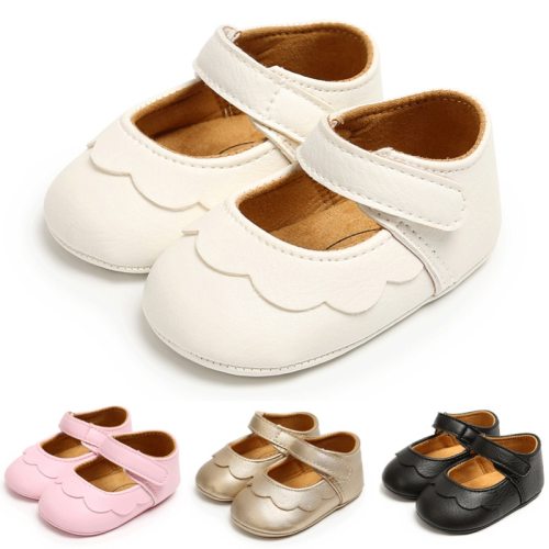 2020 Baby Shoes Infant Newborn Baby Girl Princess Non-Slip Lace Flower Baby Shoes Solid First Walkers
