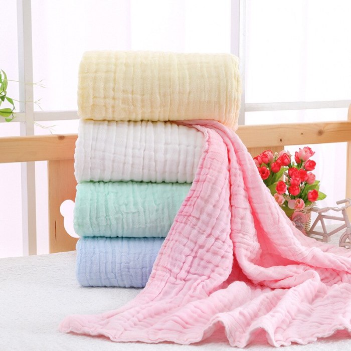 Baby Blankets Newborn Blanket Swaddle Blanket Baby Blanket Gauze Muslin Swaddle Cotton Fabric 6 Layer