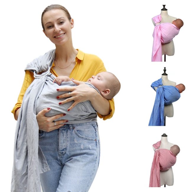 NEW 80% Line Fabric Breathable Baby Ring Sling Carrier Soft Baby Wrap For Newborns Best Shower Gift For Girls & Boys Baby Slings