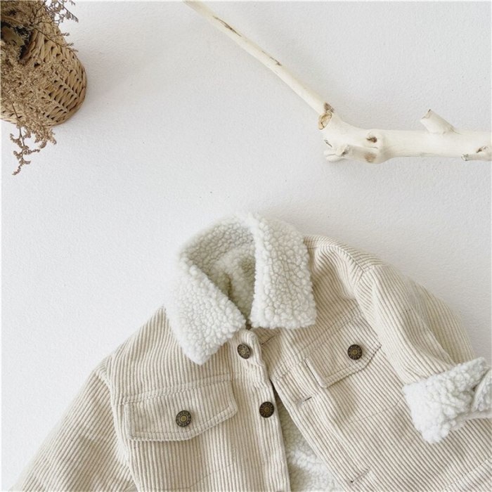 Kids Winter Lamb Wool  Jacket And Coat Kids Outerwear  Baby Girls Jacket Coat
