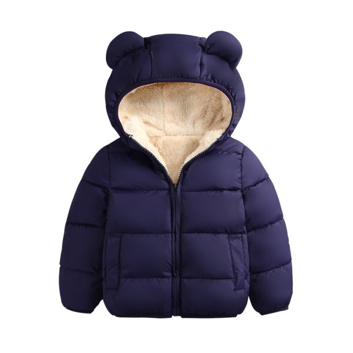 Baby Winter Jacket Coat Kids Casual Cute Ear Hooded Down Jacket Overalls Snow Warm Clothes For Children Toddler Boys Girls