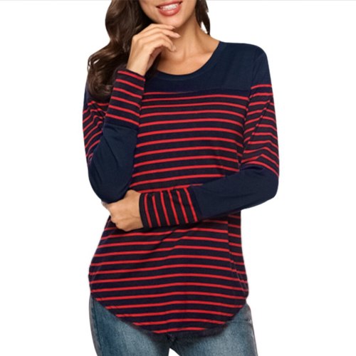 Pregnancy Maternity Clothes Women Maternity Long Sleeve Striped Nursing Tops T-shirt For Breastfeeding Tops for pregnant women