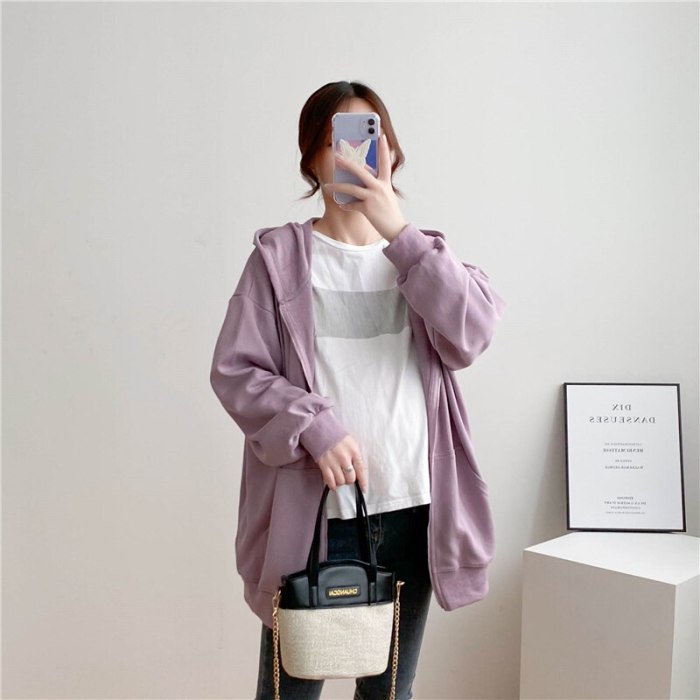 Large Size Solid Color LOOPED Hooded Kangaroo Coat Pure Cotton Jacket For Pregnant Winter Clothes Women Maternity Clothes