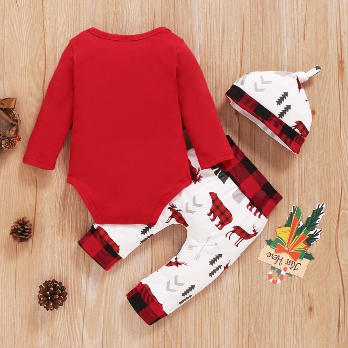 3Pcs Infant Baby Girls Long Sleeve T-Shirts Tops Animals Pants Hats Clothes Outfit Sets