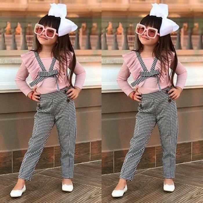 Toddler Baby Girl Ruffle Cute Tops Plaids Pants Leggings 2Pcs Outfits Suit Clothes Clothing