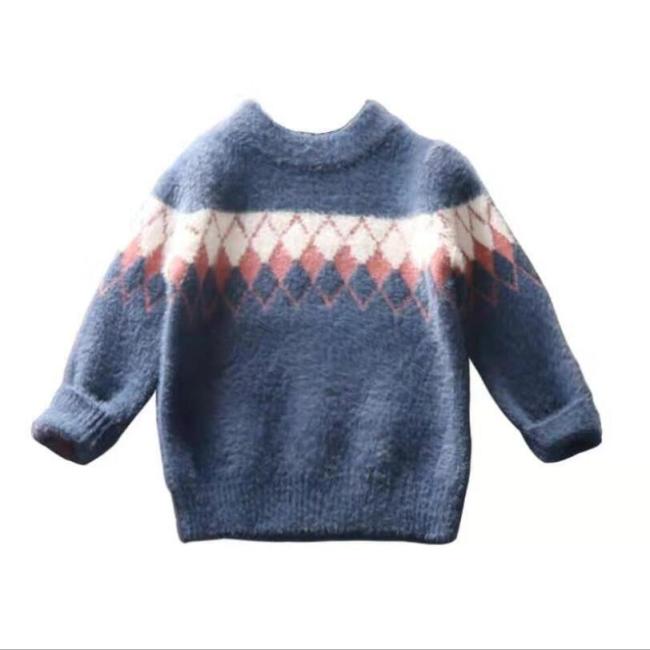 Baby sweaters 2-8T kids Mink hair pullovers girls boys winter thick warm coat