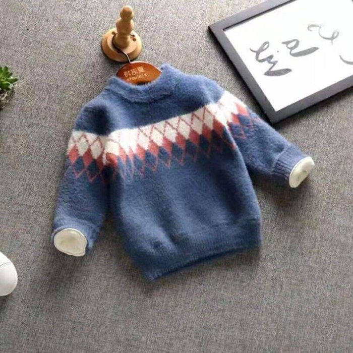 Baby sweaters 2-8T kids Mink hair pullovers girls boys winter thick warm coat