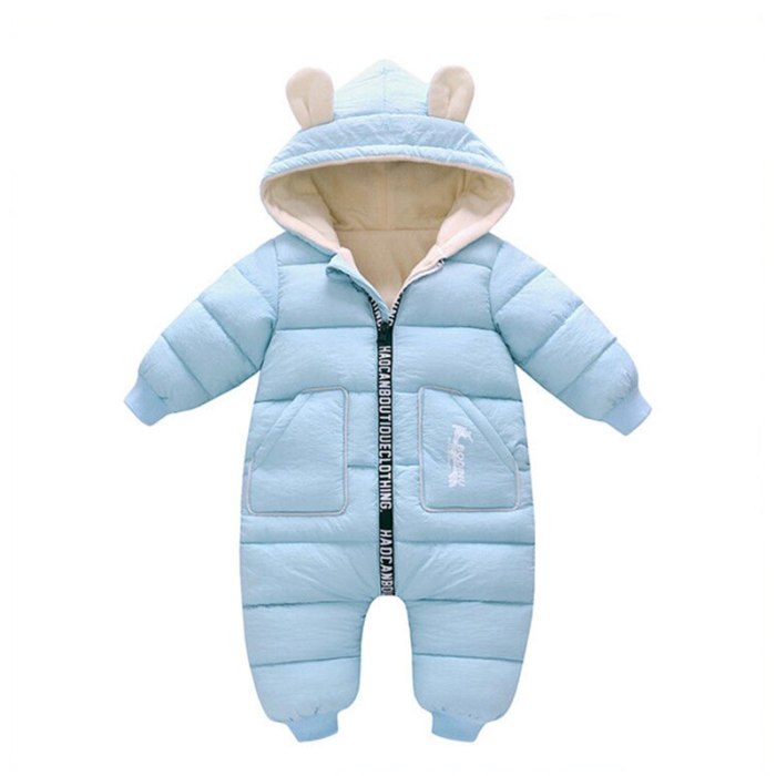 Newborn Baby Girl Clothes costume Winter toddler Romper Cotton Velvet Thick Boy Warm Jumpsuit