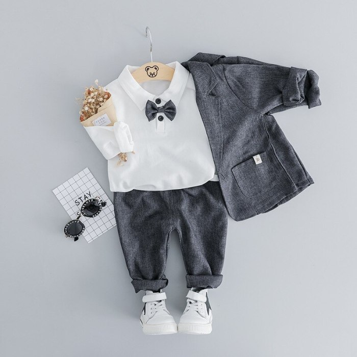 Infant Clothing Kids Plaid Suit Newborn Clothes Autumn Winter Baby Clothes Set Formal Gentleman 3Pcs Outfit for Baby Boy Clothes