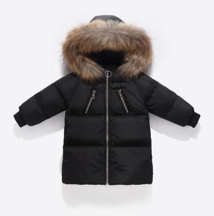 Kids Clothes Warm Outwear Red Coats  Thick Winter Down Jackets