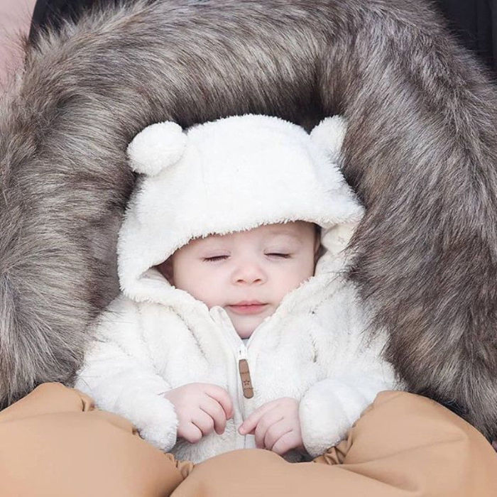 Cute Hot Style Newborn Baby Girl Boy Fuzzy Clothes Hooded Jumpsuit