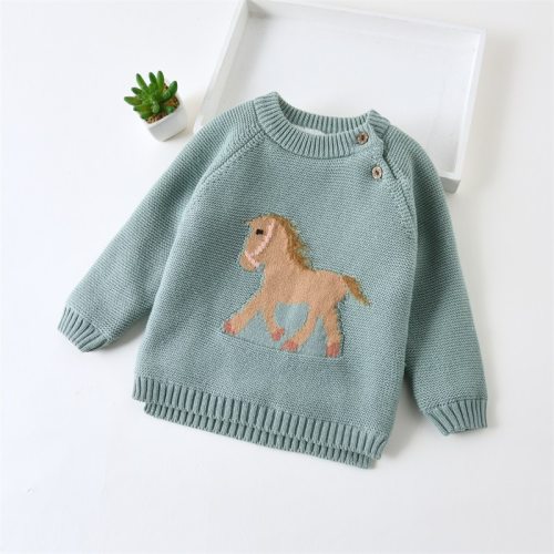 Baby Toddler Warm Sweater Coats Children Cartoon Thicken Wool Pullovers