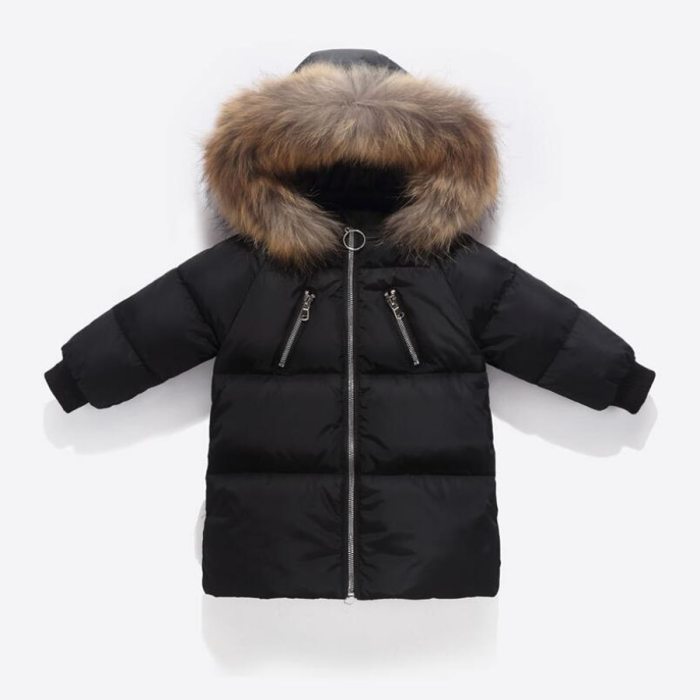 Kids Clothes Warm Outwear Red Coats  Thick Winter Down Jackets